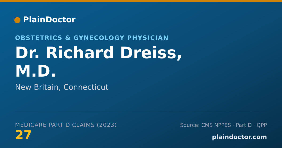 Shareable card for Richard Dreiss, M.D. - Obstetrics & Gynecology Physician, New Britain, CT