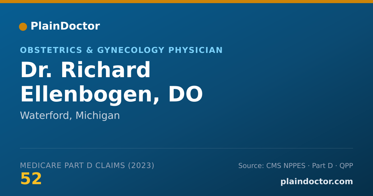 Shareable card for Richard Ellenbogen, DO - Obstetrics & Gynecology Physician, Waterford, MI