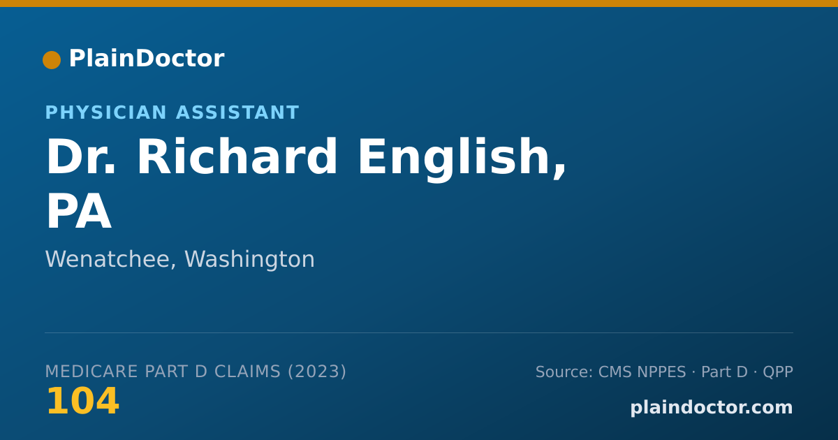Shareable card for Richard English, PA - Physician Assistant, Wenatchee, WA