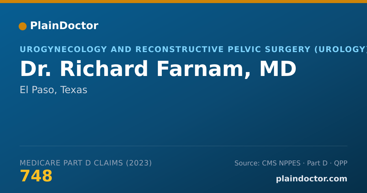 Shareable card for Richard Farnam, MD - Urogynecology and Reconstructive Pelvic Surgery (Urology) Physician, El Paso, TX