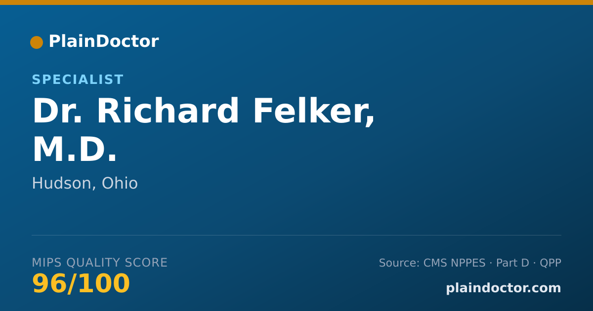 Shareable card for Richard Felker, M.D. - Specialist, Hudson, OH