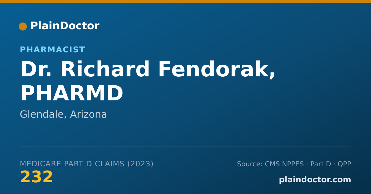 Shareable card for Richard Fendorak, PHARMD - Pharmacist, Glendale, AZ