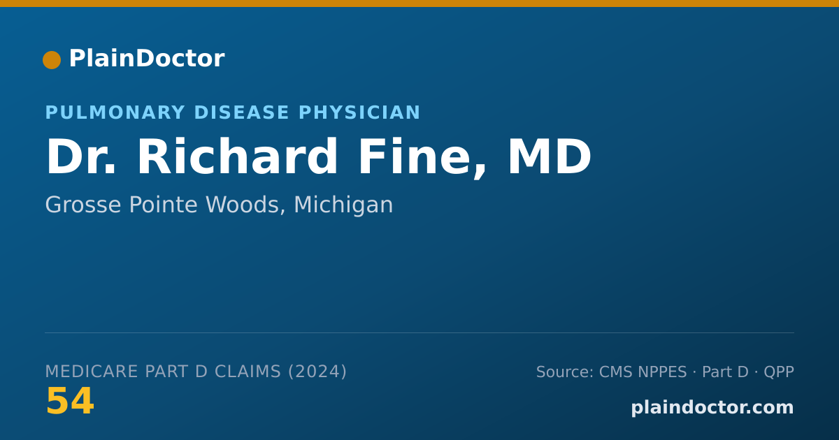 Shareable card for Richard Fine, MD - Pulmonary Disease Physician, Grosse Pointe Woods, MI