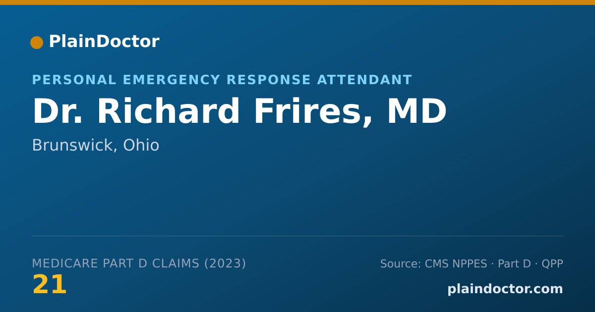 Shareable card for Richard Frires, MD - Personal Emergency Response Attendant, Brunswick, OH