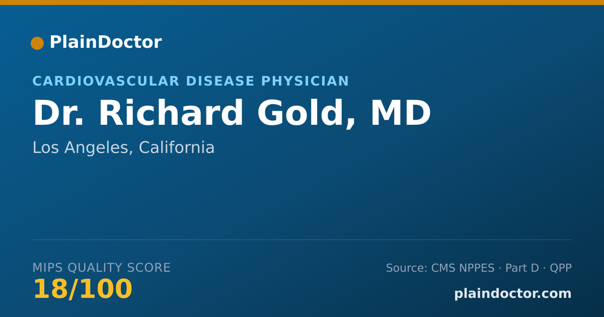 Shareable card for Richard Gold, MD - Cardiovascular Disease Physician, Los Angeles, CA