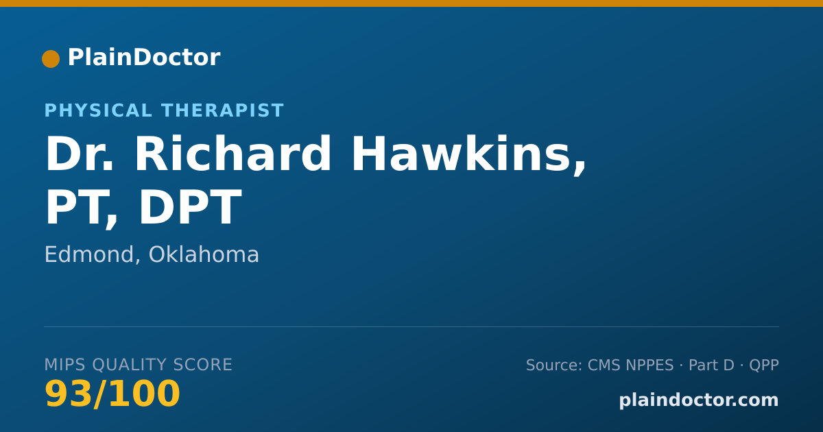 Shareable card for Richard Hawkins, PT, DPT - Physical Therapist, Edmond, OK