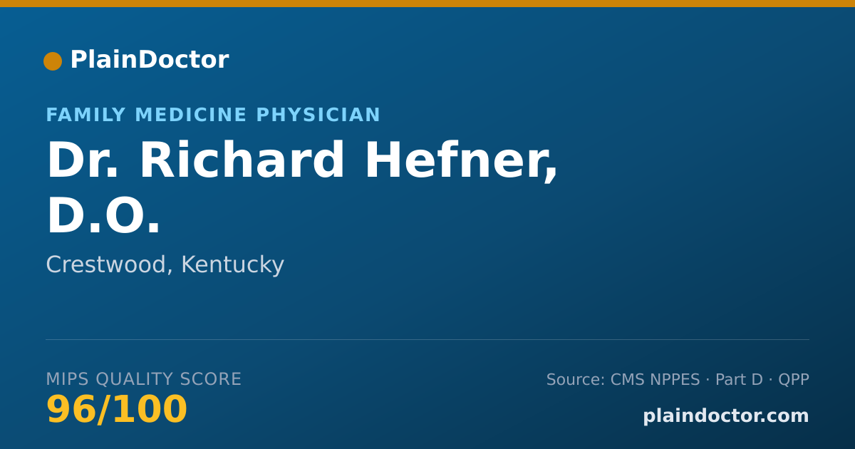 Shareable card for Richard Hefner, D.O. - Family Medicine Physician, Crestwood, KY