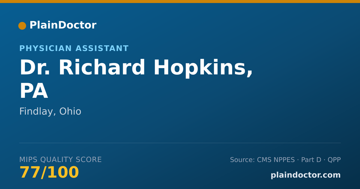 Shareable card for Richard Hopkins, PA - Physician Assistant, Findlay, OH