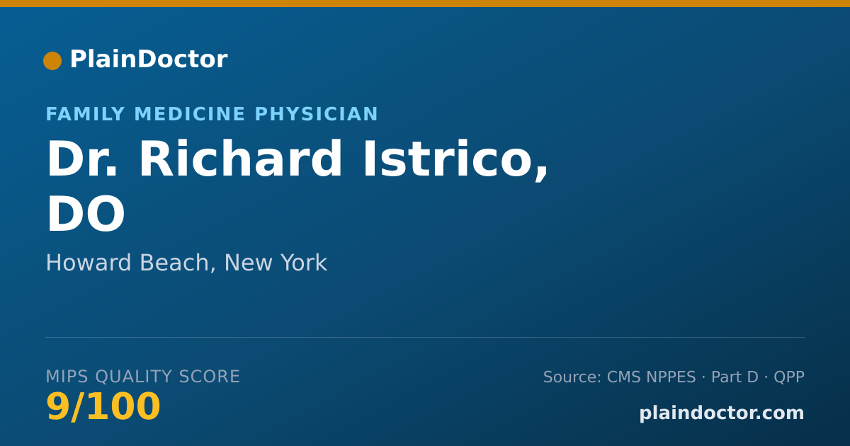 Shareable card for Richard Istrico, DO - Family Medicine Physician, Howard Beach, NY