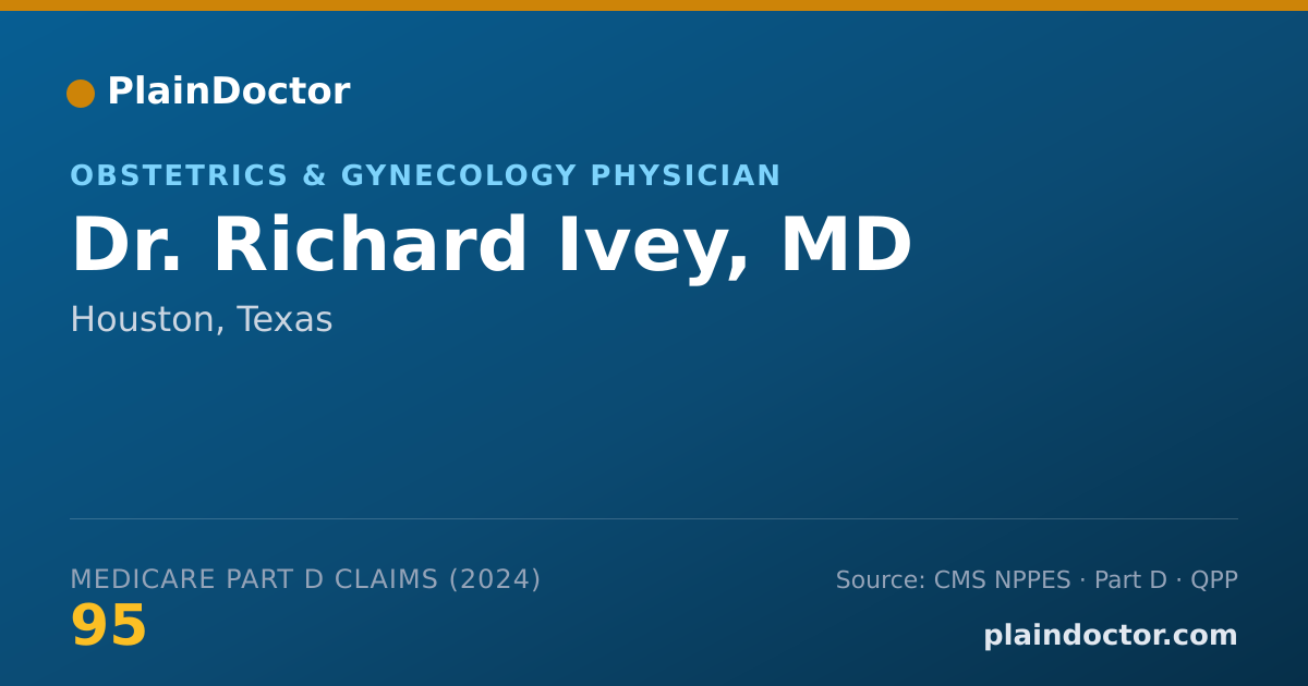Shareable card for Richard Ivey, MD - Obstetrics & Gynecology Physician, Houston, TX
