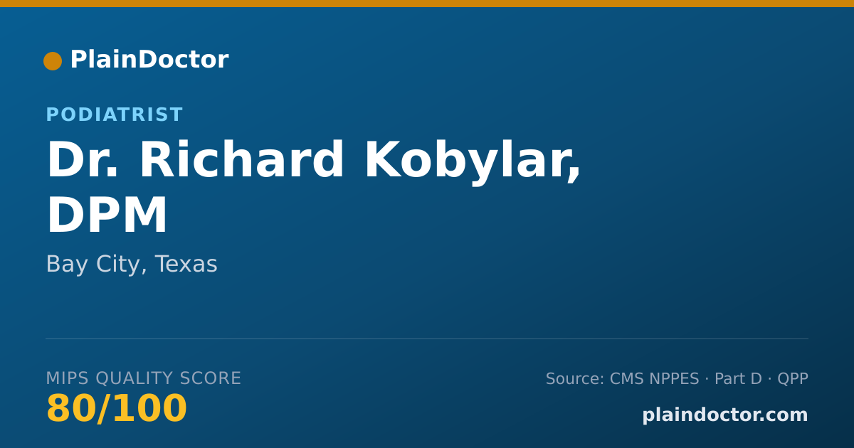 Shareable card for Richard Kobylar, DPM - Foot & Ankle Surgery Podiatrist, Bay City, TX