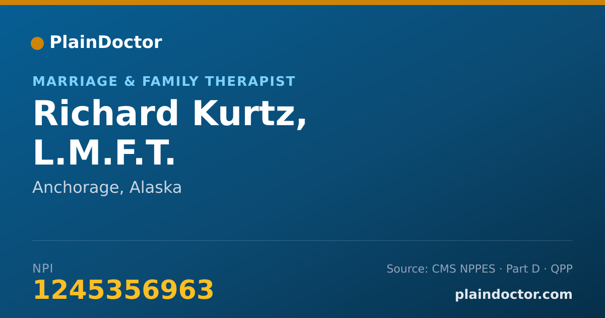 Shareable card for Richard Kurtz, L.M.F.T. - Marriage & Family Therapist, Anchorage, AK