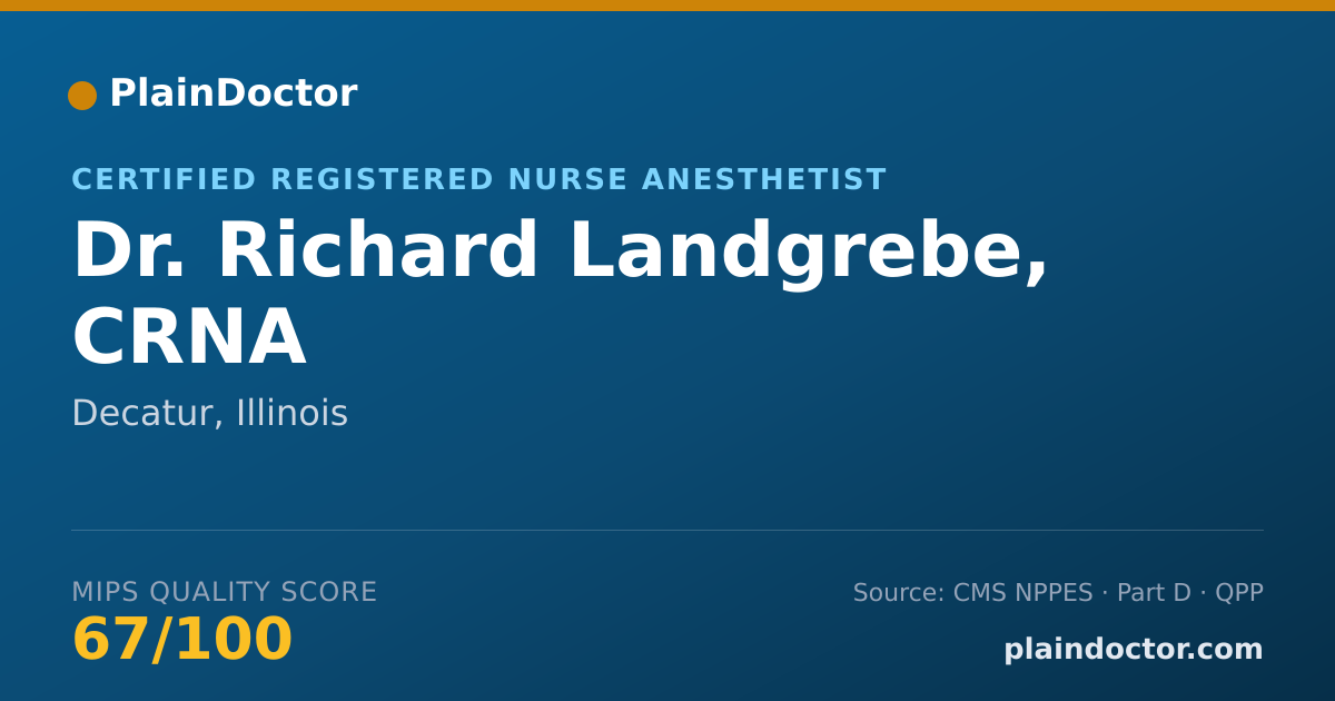 Shareable card for Richard Landgrebe, CRNA - Certified Registered Nurse Anesthetist, Decatur, IL