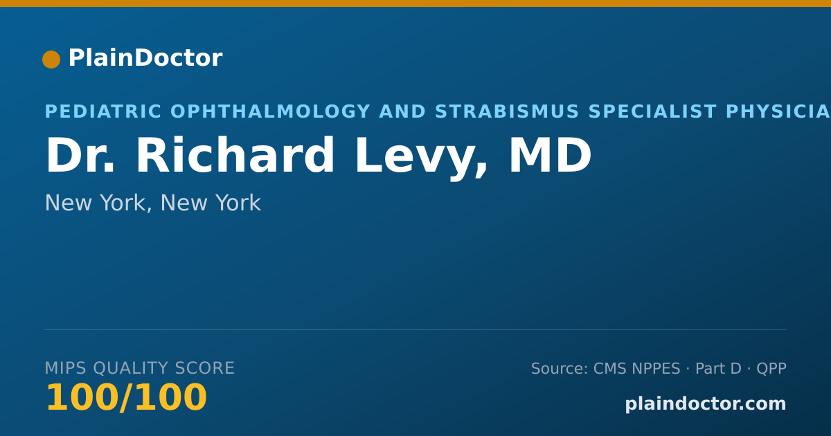 Shareable card for Richard Levy, MD - Pediatric Ophthalmology and Strabismus Specialist Physician, New York, NY