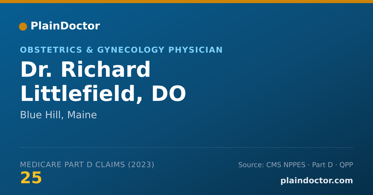 Shareable card for Richard Littlefield, DO - Obstetrics & Gynecology Physician, Blue Hill, ME