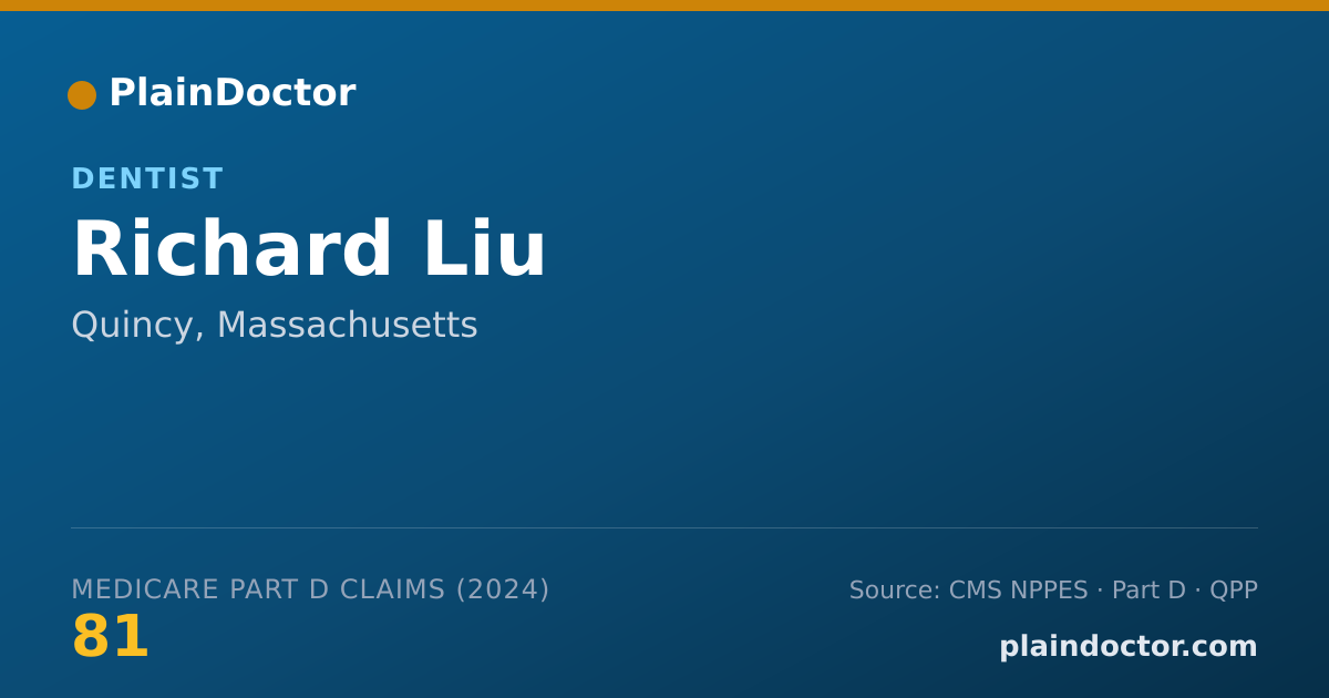 Shareable card for Richard Liu - Dentist, Quincy, MA