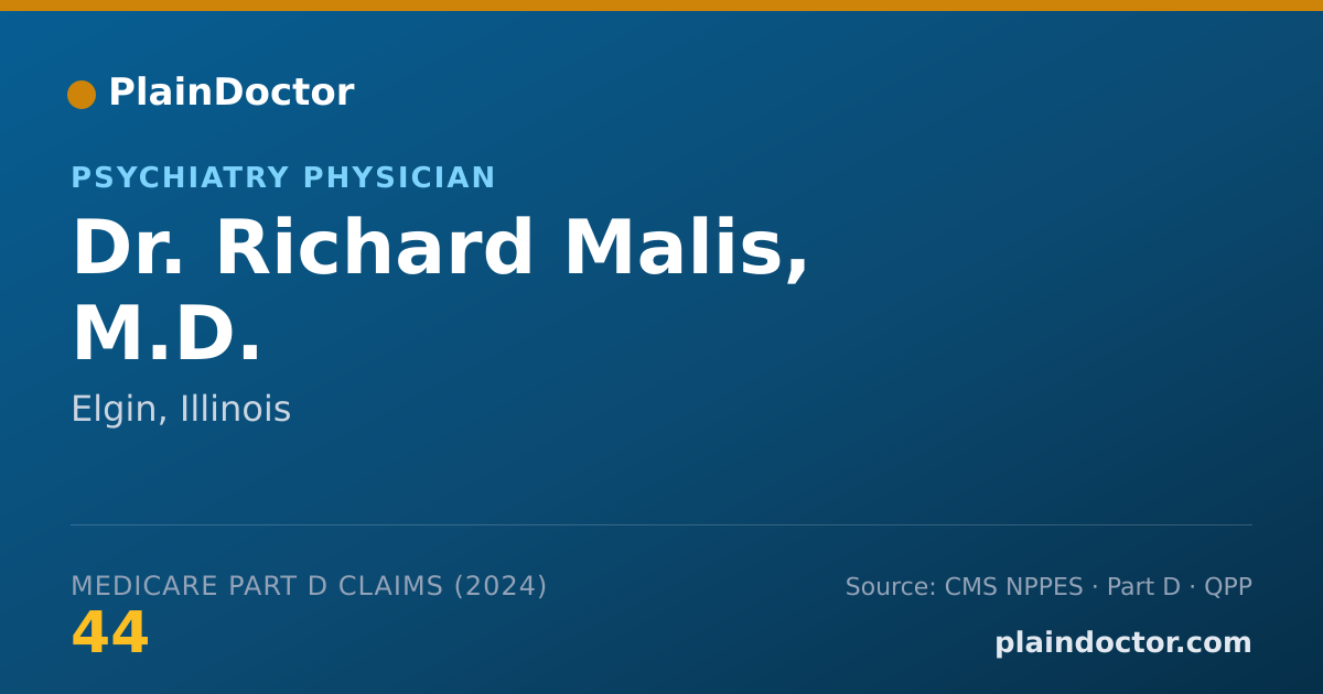 Shareable card for Richard Malis, M.D. - Internal Medicine Physician, Elgin, IL