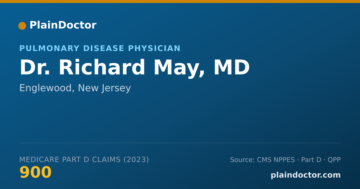 Shareable card for Richard May, MD - Pulmonary Disease Physician, Englewood, NJ