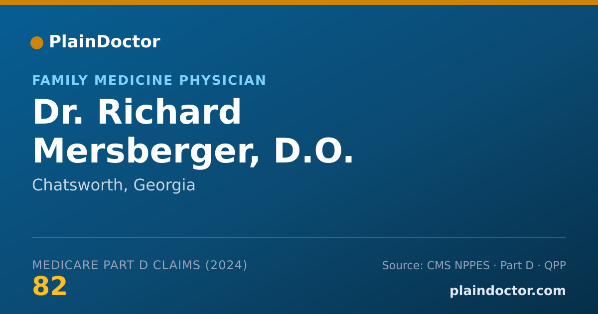 Shareable card for Richard Mersberger, D.O. - Family Medicine Physician, Chatsworth, GA