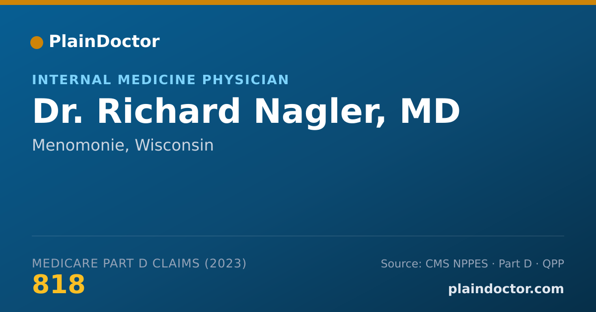 Shareable card for Richard Nagler, MD - Internal Medicine Physician, Menomonie, WI