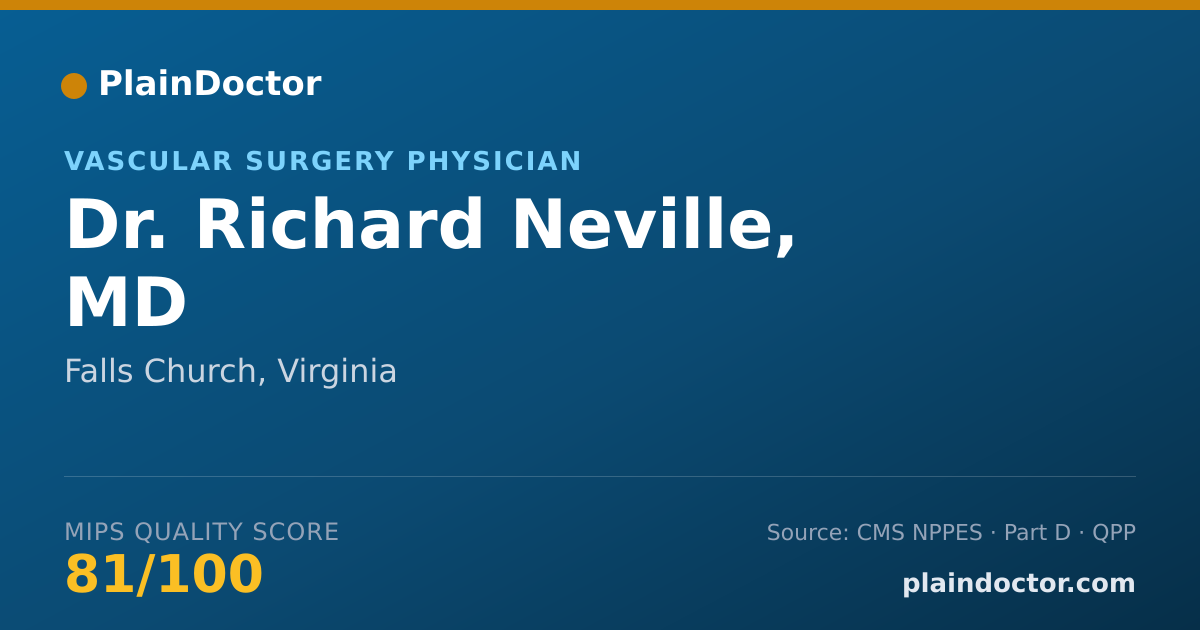 Shareable card for Richard Neville, MD - Vascular Surgery Physician, Falls Church, VA
