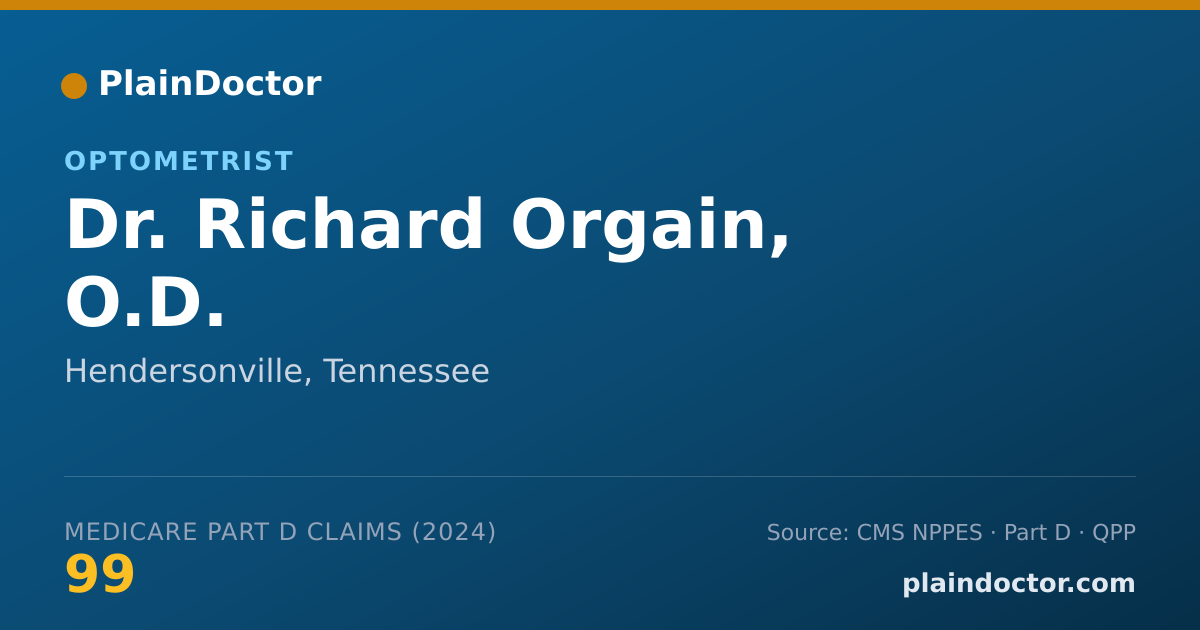 Shareable card for Richard Orgain, O.D. - Optometrist, Hendersonville, TN