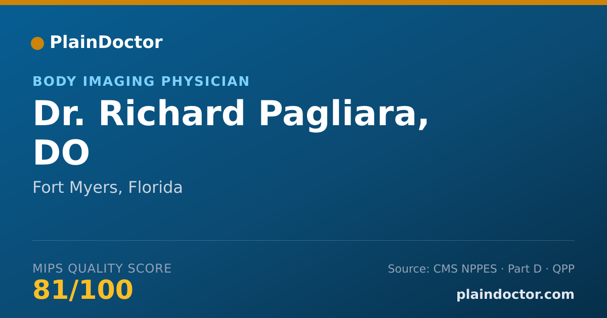Shareable card for Richard Pagliara, DO - Body Imaging Physician, Fort Myers, FL