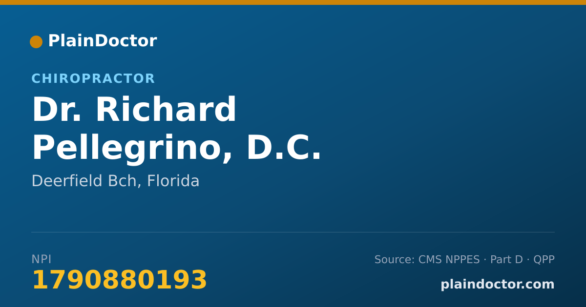 Shareable card for Richard Pellegrino, D.C. - Chiropractor, Deerfield Bch, FL