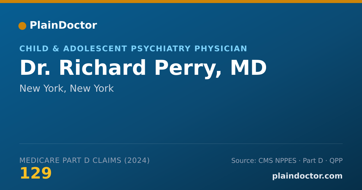 Shareable card for Richard Perry, MD - Child & Adolescent Psychiatry Physician, New York, NY