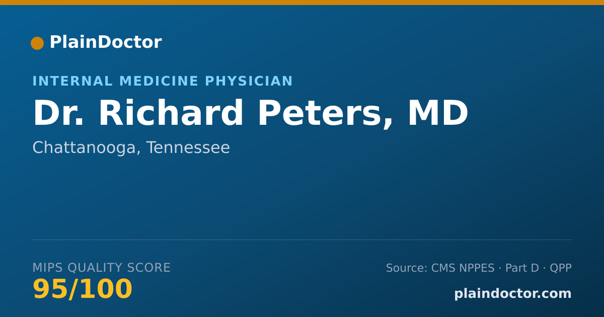 Shareable card for Richard Peters, MD - Internal Medicine Physician, Chattanooga, TN