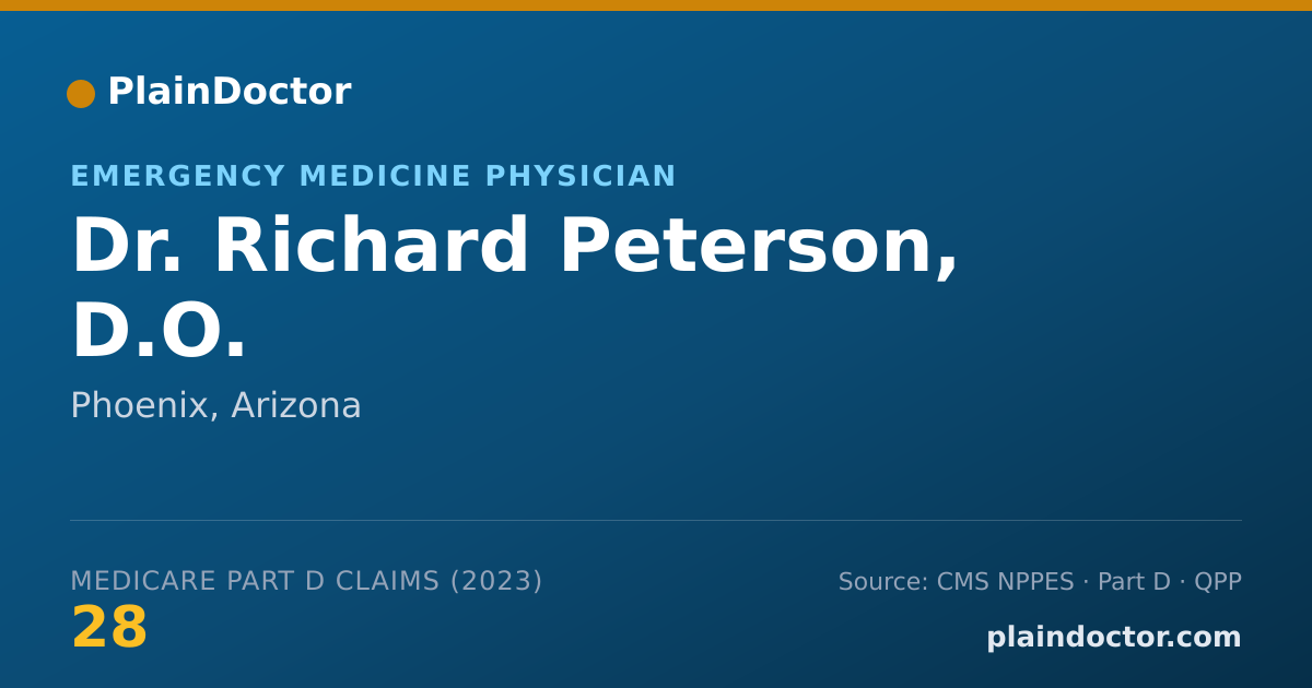 Shareable card for Richard Peterson, D.O. - Emergency Medicine Physician, Phoenix, AZ