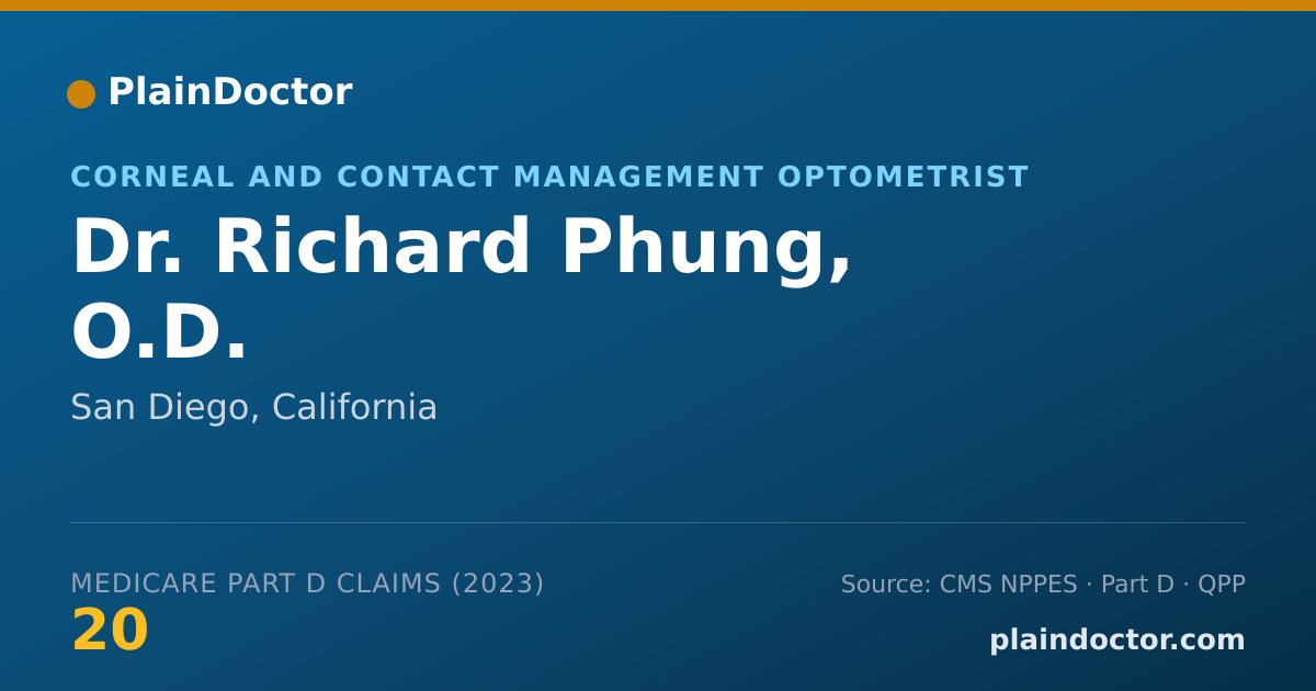 Shareable card for Richard Phung, O.D. - Corneal and Contact Management Optometrist, San Diego, CA