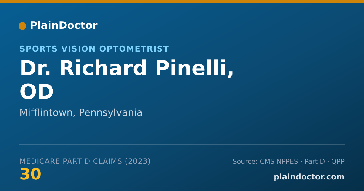 Shareable card for Richard Pinelli, OD - Sports Vision Optometrist, Mifflintown, PA