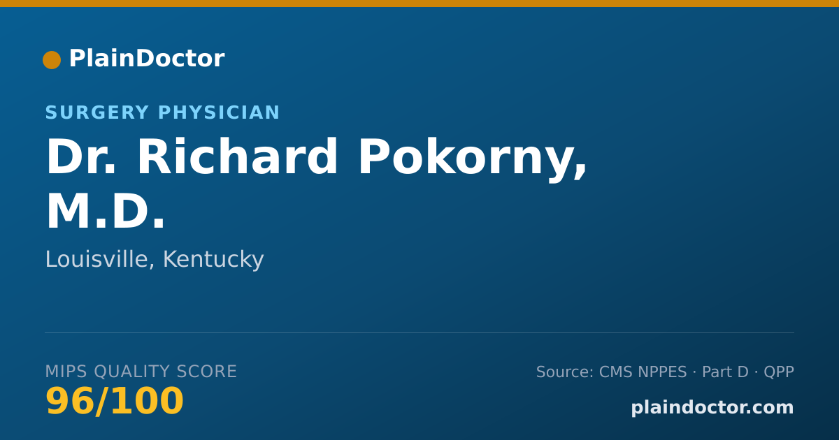Shareable card for Richard Pokorny, M.D. - Surgery Physician, Louisville, KY