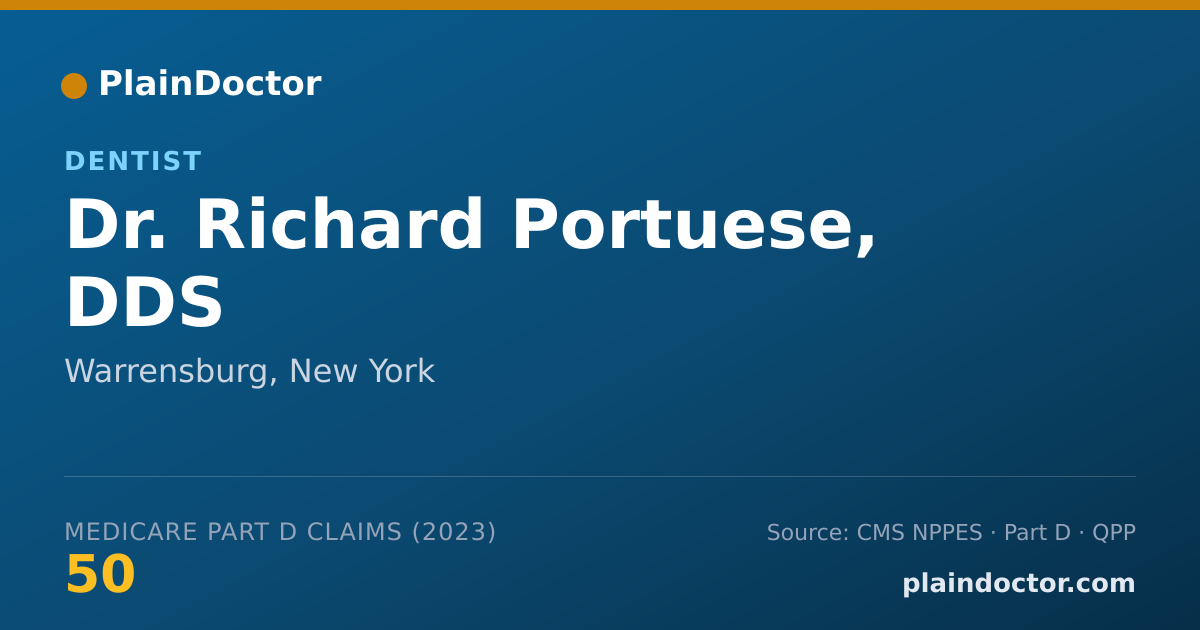 Shareable card for Richard Portuese, DDS - Dentist, Warrensburg, NY
