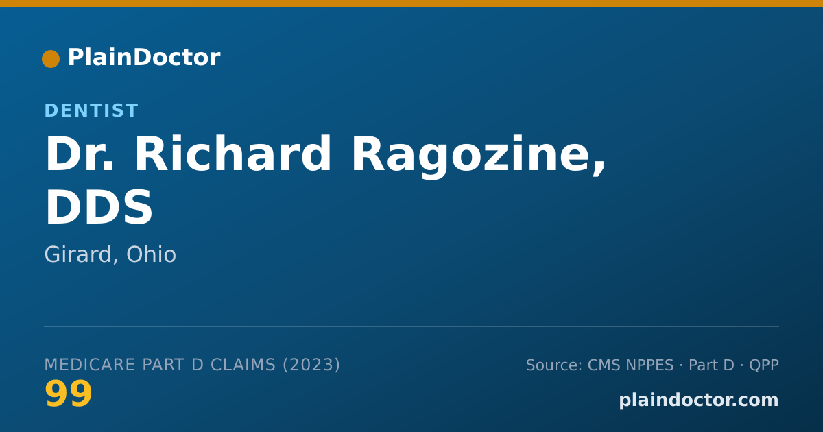 Shareable card for Richard Ragozine, DDS - Dentist, Girard, OH