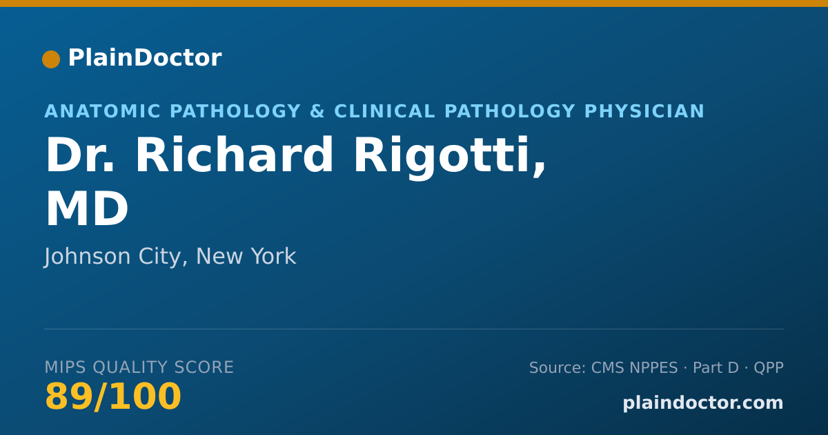Shareable card for Richard Rigotti, MD - Anatomic Pathology & Clinical Pathology Physician, Johnson City, NY