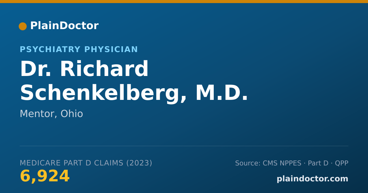 Shareable card for Richard Schenkelberg, M.D. - Psychiatry Physician, Mentor, OH