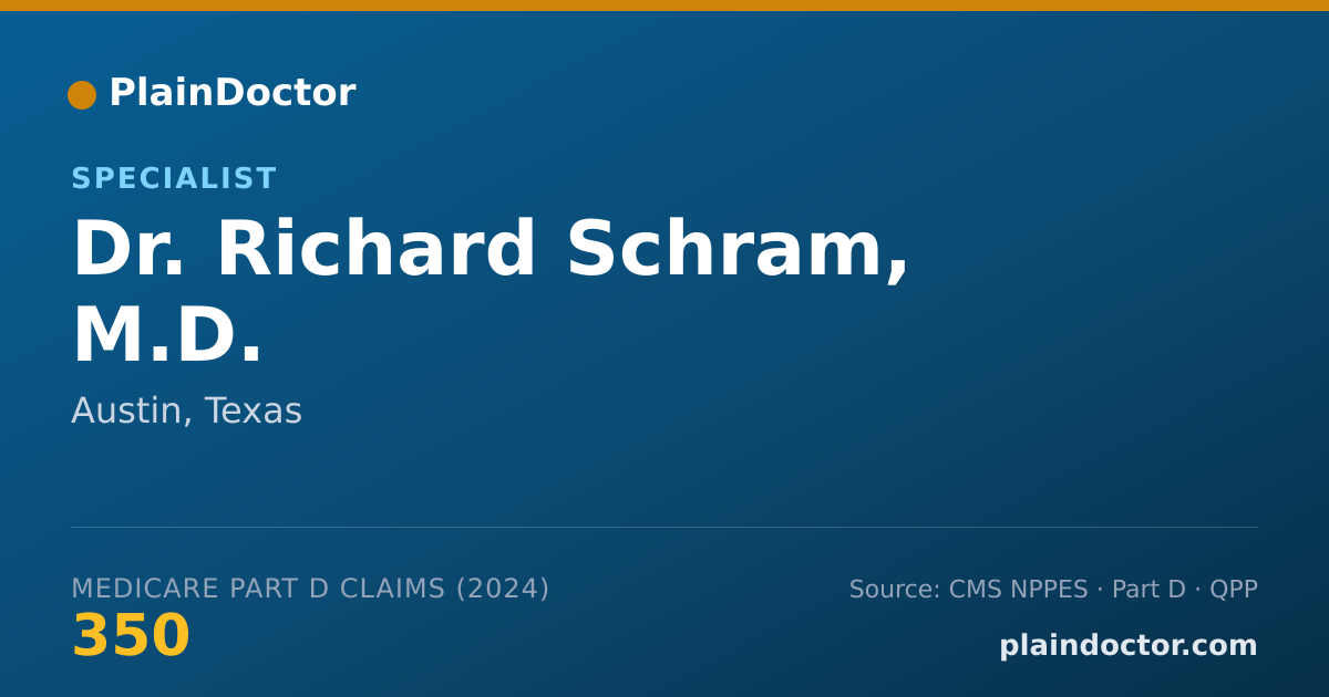 Shareable card for Richard Schram, M.D. - Specialist, Austin, TX