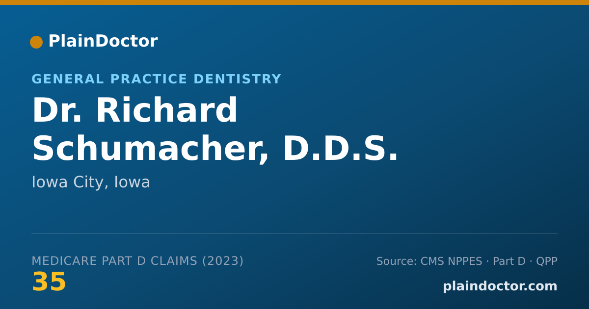 Shareable card for Richard Schumacher, D.D.S. - General Practice Dentistry, Iowa City, IA