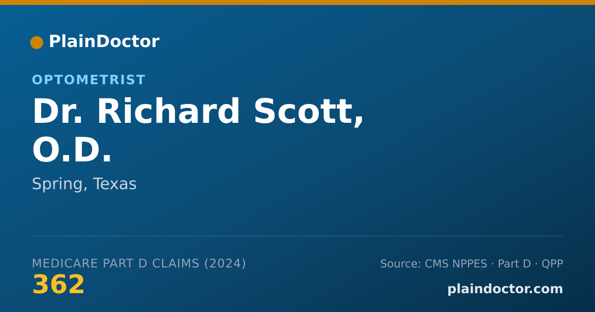 Shareable card for Richard Scott, O.D. - Optometrist, Spring, TX