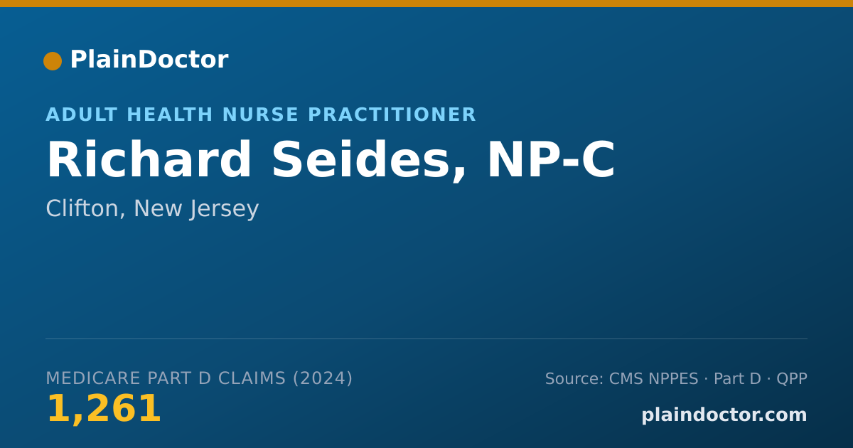 Shareable card for Richard Seides, NP-C - Adult Health Nurse Practitioner, Clifton, NJ