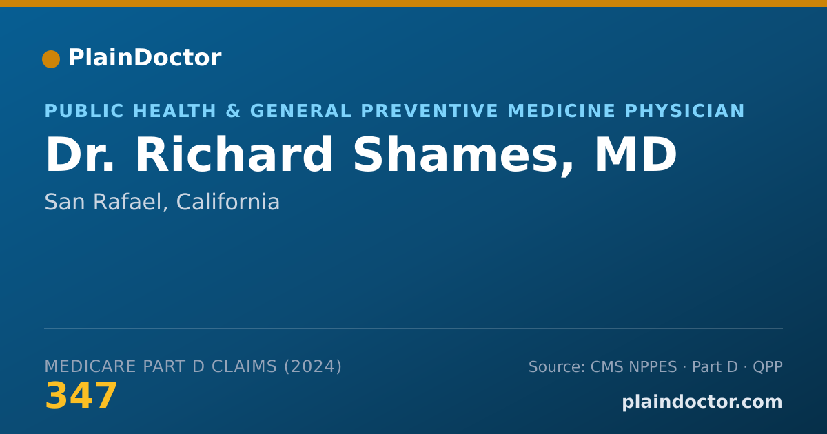 Shareable card for Richard Shames, MD - Public Health & General Preventive Medicine Physician, San Rafael, CA