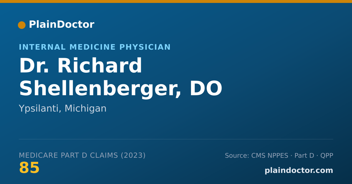 Shareable card for Richard Shellenberger, DO - Internal Medicine Physician, Ypsilanti, MI