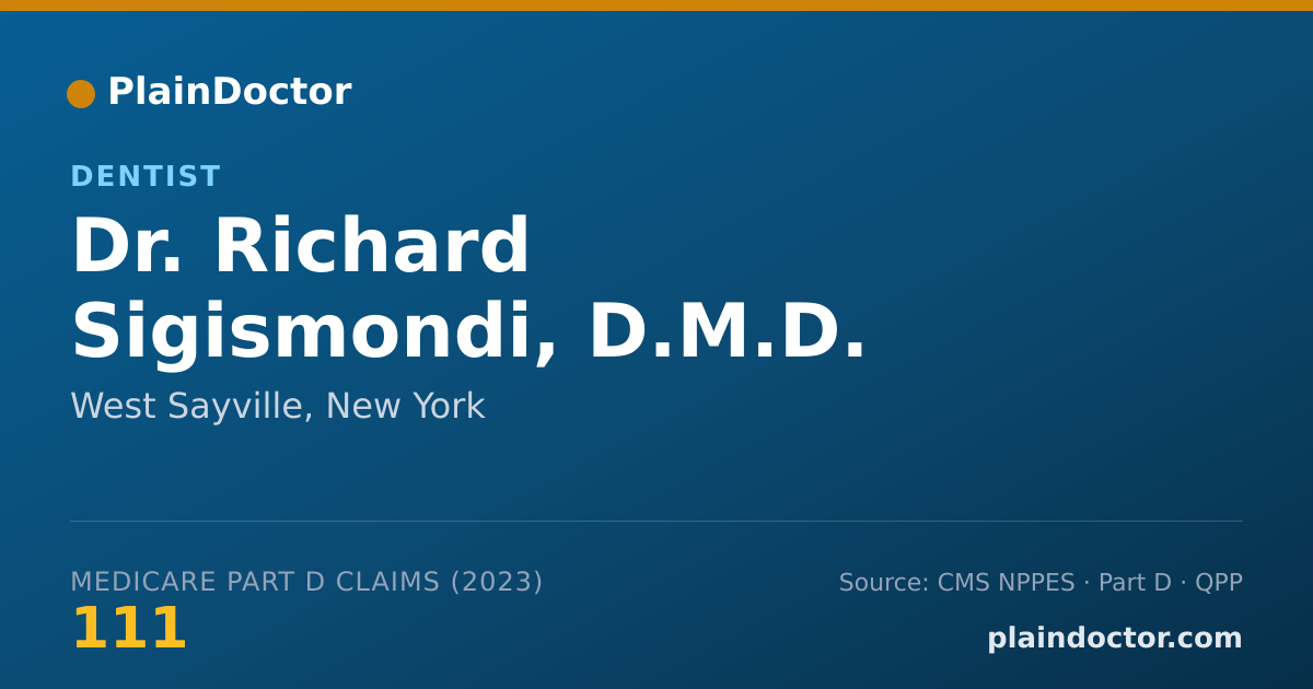 Shareable card for Richard Sigismondi, D.M.D. - Dentist, West Sayville, NY