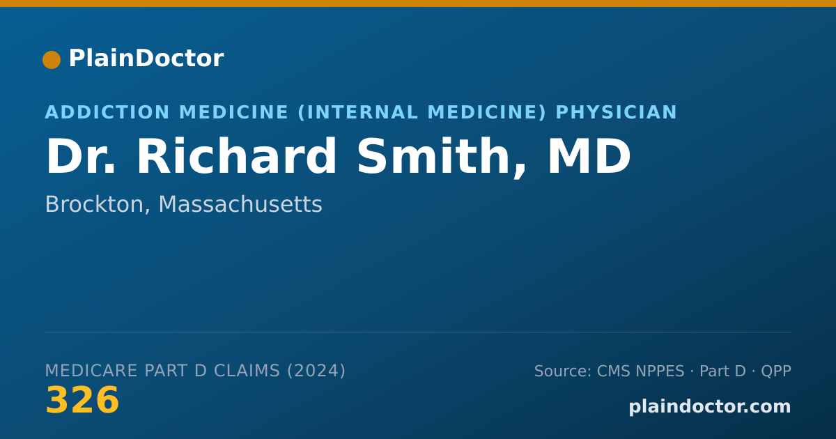 Shareable card for Richard Smith, MD - Addiction Medicine (Family Medicine) Physician, Brockton, MA