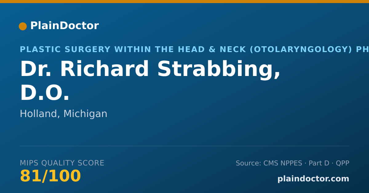 Shareable card for Richard Strabbing, D.O. - Plastic Surgery within the Head & Neck (Otolaryngology) Physician, Holland, MI