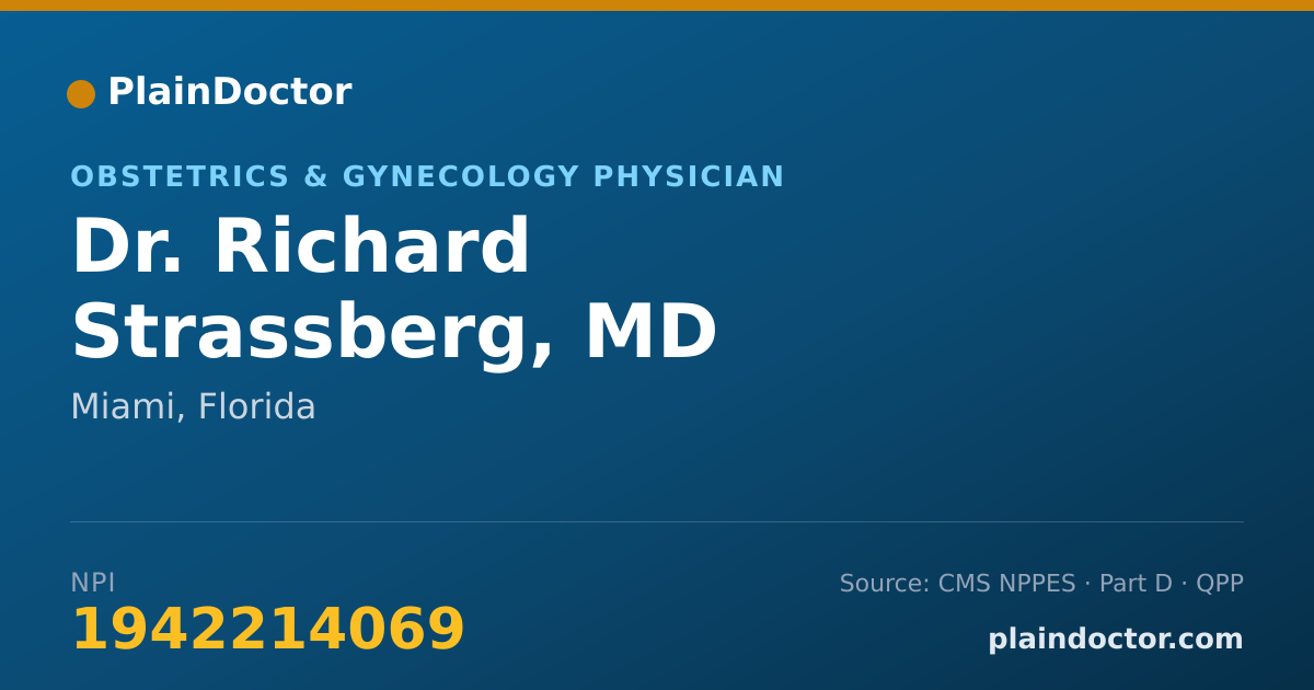 Shareable card for Richard Strassberg, MD - Obstetrics & Gynecology Physician, Miami, FL