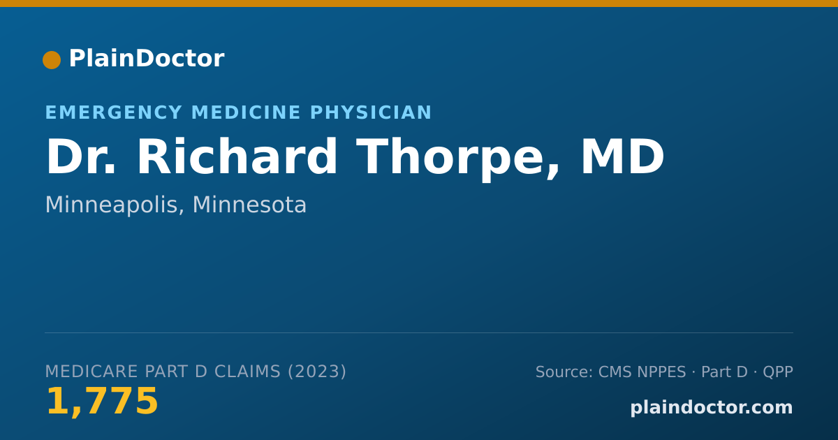 Shareable card for Richard Thorpe, MD - Emergency Medicine Physician, Minneapolis, MN