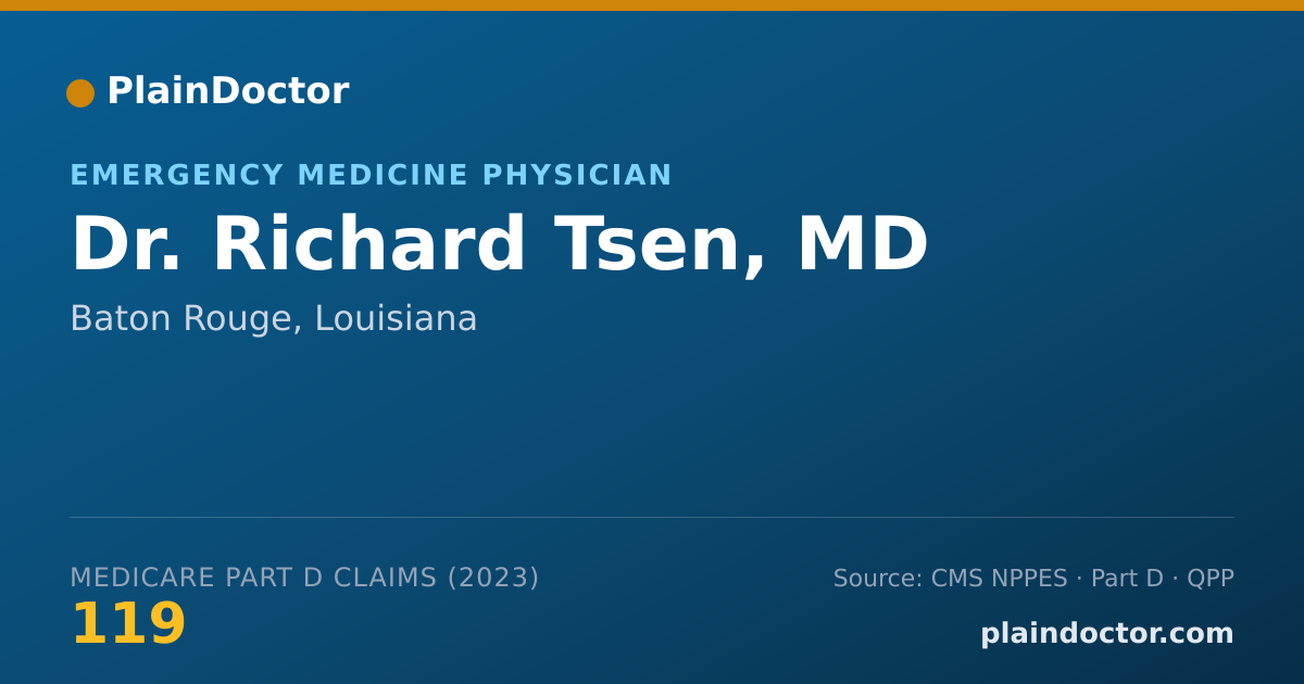 Shareable card for Richard Tsen, MD - Emergency Medicine Physician, Baton Rouge, LA